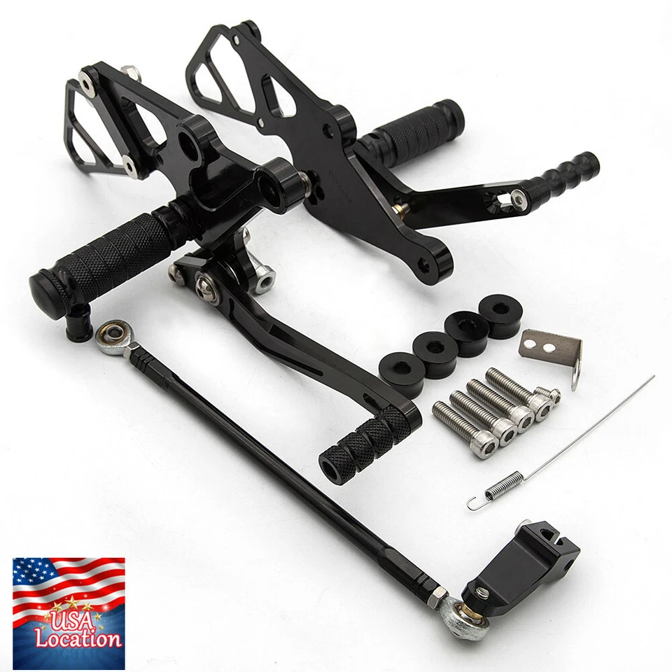 Juego de estriberas CNC para Yamaha MT-07 FZ07 MT07 2013-2024 pedales GP cambio carreras Foto 4 de 4