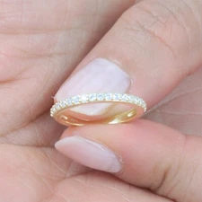 Yellow Gold Over 925 Sterling Silver 1.9mm Wedding Band Ring Size 2.5-15 SA52Y