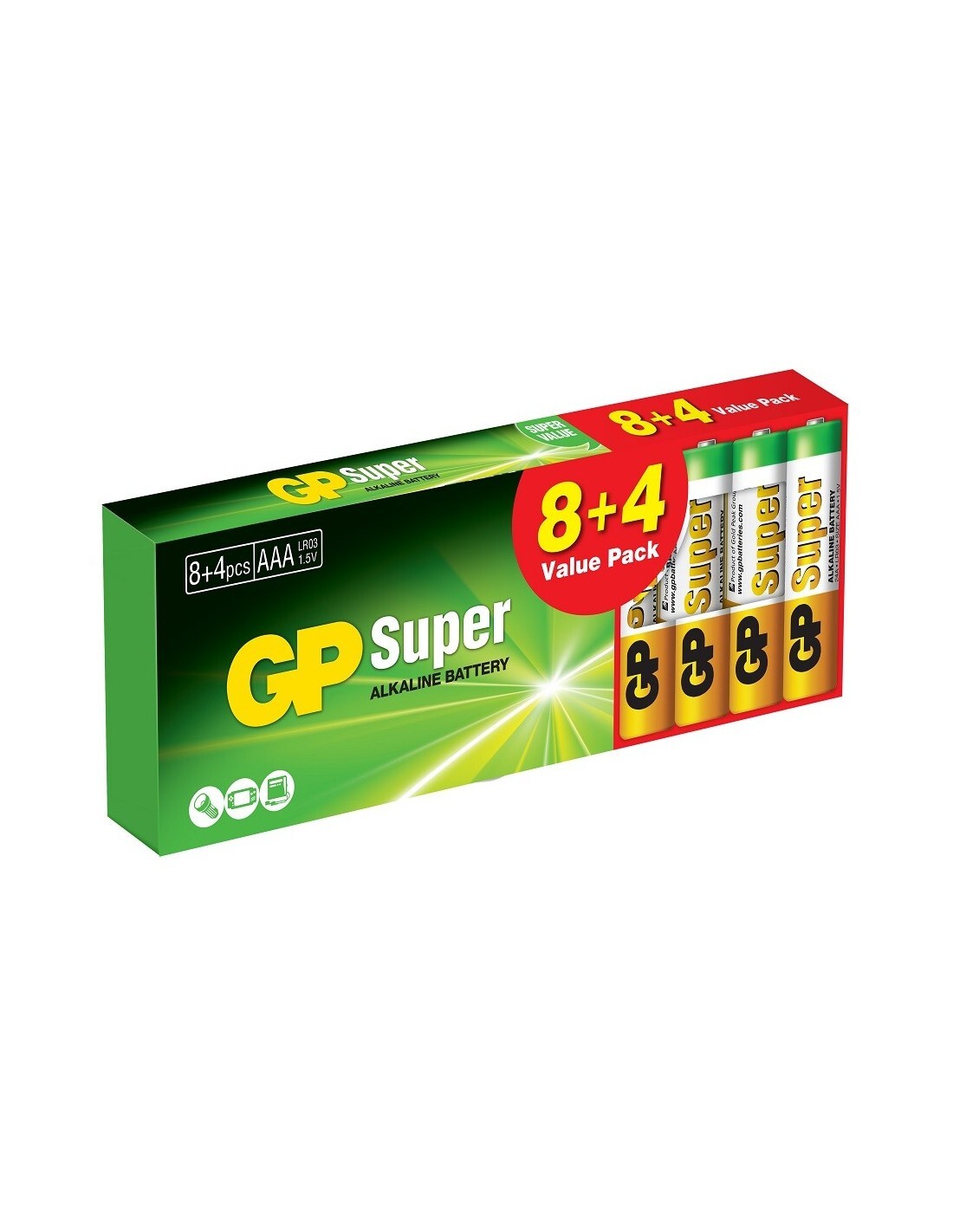 GP Super Pile Alcaline Mini Stilo AAA LR03 1,5V