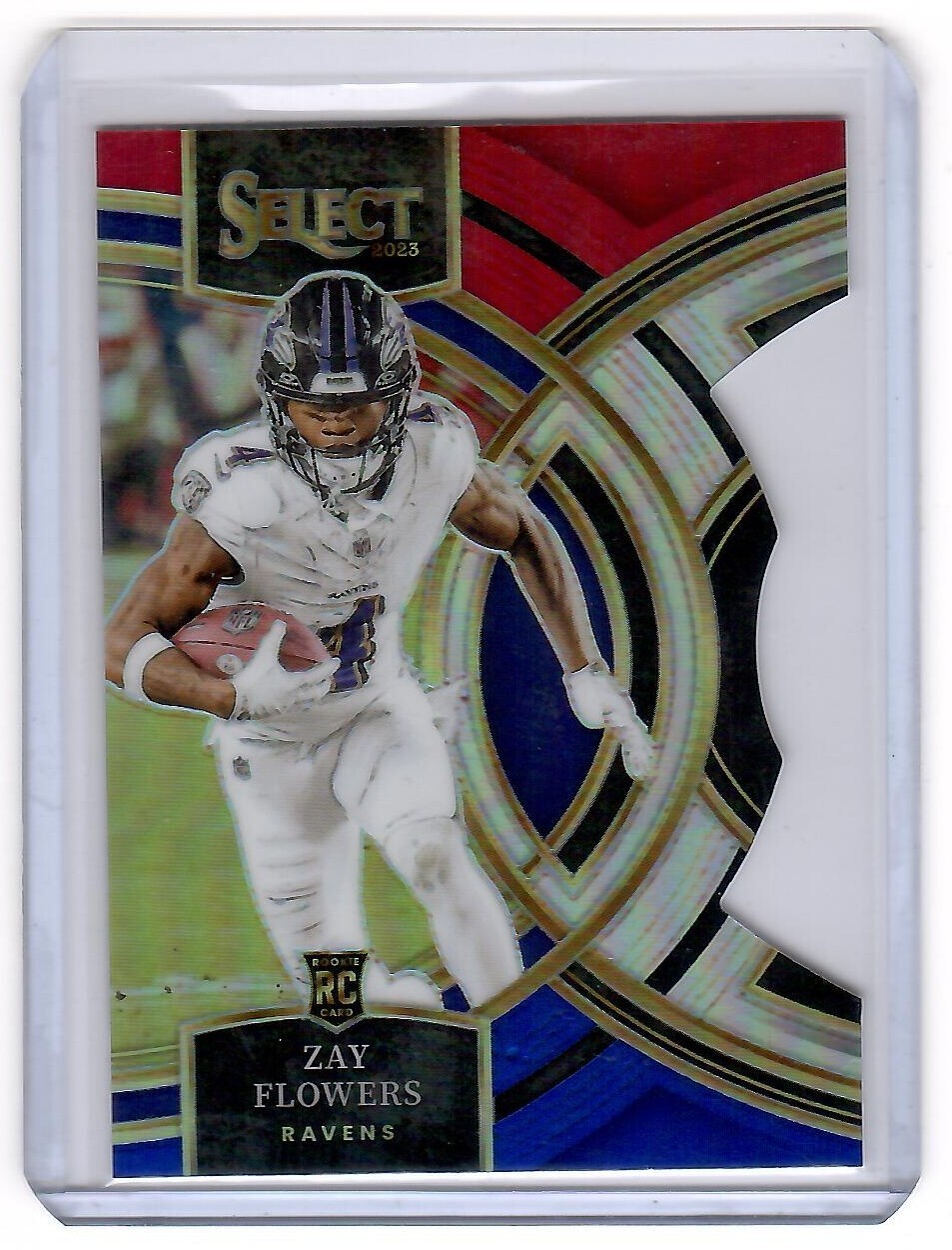2023 Select #157 Zay Flowers Red Blue Die Cut