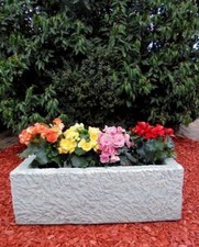 Blumenschale, Brunnenbecken, Pflanztrog 26 cm Pflanzschale Steinguss, Steinfigur