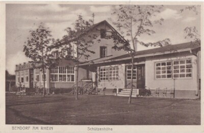 Bendorf Kr. Mayen-Koblenz Gasthaus Schützenhöhe black postcard 1938 
