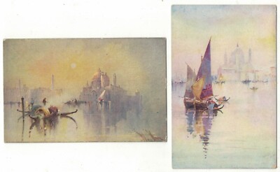 2 Postkarten aus Tucks Serie ''Glorious Venice'' Boote Gondel