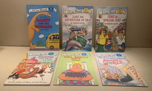 Lot of 6 Books Level 1 Readers I Can Read. Danny & Dinosaur, Sammy Seal, Bears