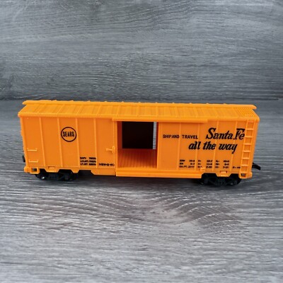 HO Scale MARX 40' Box Car Sears Santa Fe Ship Travel Freight Missing 1 Door