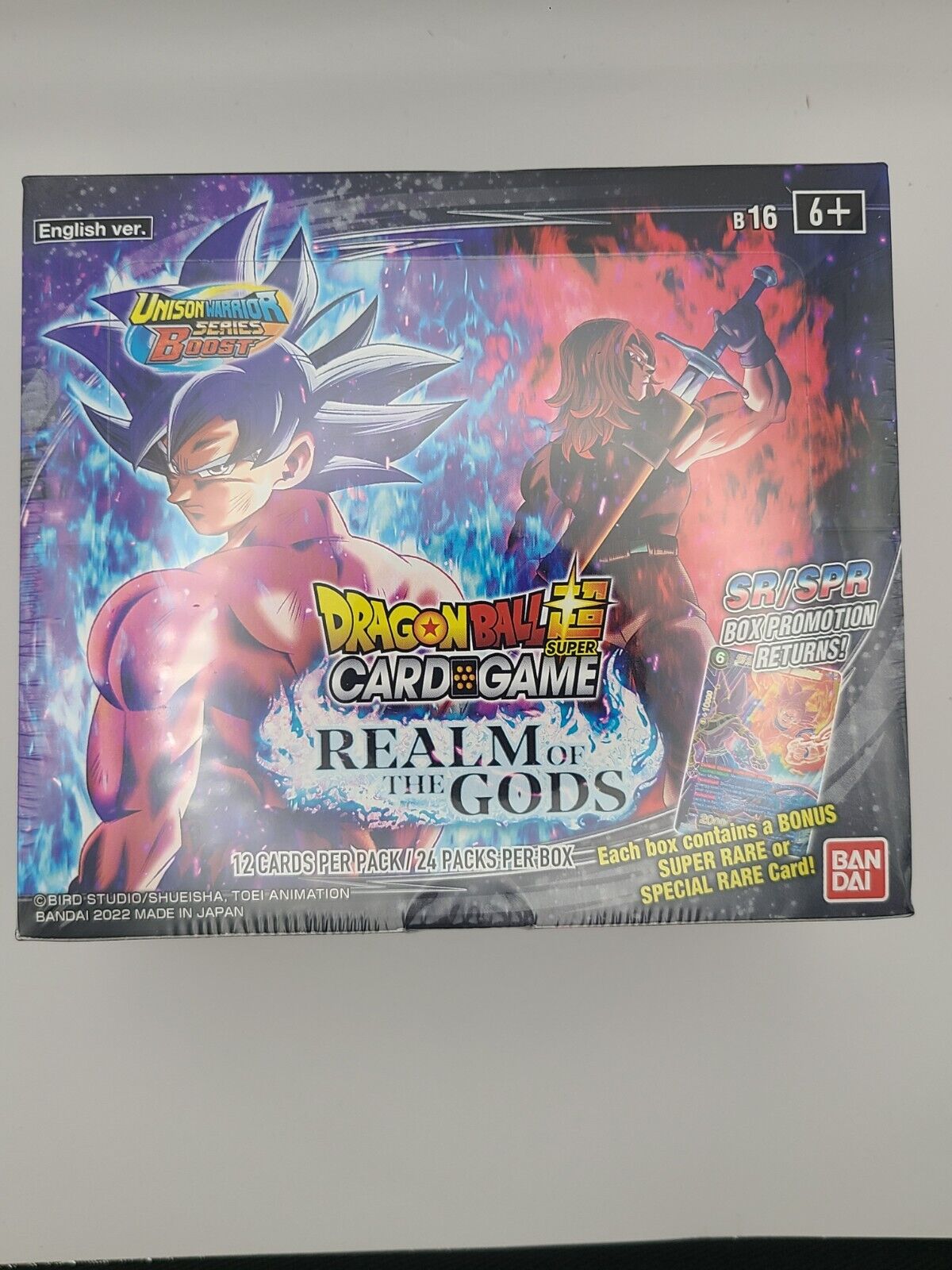2022 Dragon Ball Super TCG B16 Realm of the Gods Booster Box NEW & Sealed