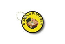 Keychain Round Printed Double-Sided Noodle Forever