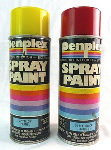 Vintage Lot Of 2 Kmart Spray Paint Cans Rainbow Label Graffitti Yellow Red Ebay