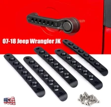 5Pcs Exterior Door Handle Insert Cover for 2007-2018 Jeep Wrangler JK JKU 4 Door
