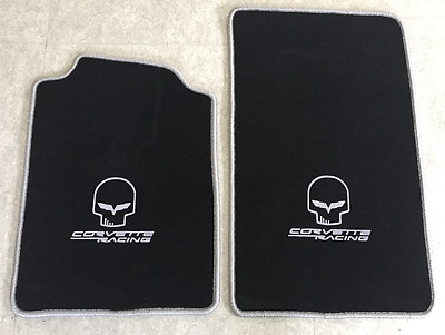 Autoteppich Fußmatten Floor Mats für Chevrolet Corvette Z06  05' Punisher silber