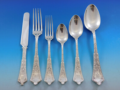 アクセサリー Tiffany&Co. Antique Cutlery Silver Bangl Wave Edge by Tiffany and Co. Sterling Silver Flatware Set 12