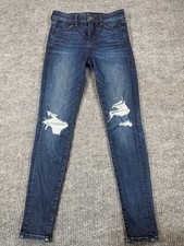 American Eagle Women  s Hi-Rise Jegging Next Level Stretch Sz 4 Blue Jeans