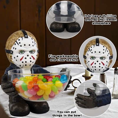 GOBWCOT Halloween Candy Bowl Holder Horror Movie Gnomas Candy Dish