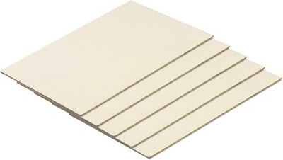 Rohling 5 Stück Lindenholzplatten Sperrholzplatten für Holzhandwerk 4,3 x 6,3 x 1/10 Zoll