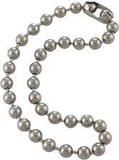 Jewelry 9.5Mm Extra Large Silver Steel Ball Chain Mens Necklace Extra Durable Co