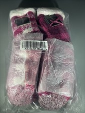 2 Pairs Cuddle Duds Sherpa Lined Lounge Cozy Socks Fits Shoe Size 4-10 NWTs