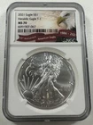 2021 $1 American Silver Eagle NGC MS70 US Coin Type 1 Heraldic 35th Anniversary