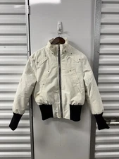 Moose Knuckles Down Puffer Jacket White Womens Medium Hiking READ DESCRIPTION