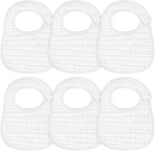 Accmor Muslin Baby Bibs, 6 Pack Soft Cotton Baby Bandana Drool Bibs for Boys Gir
