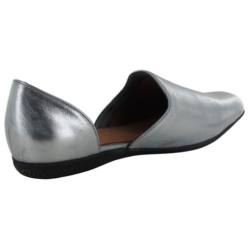 Gentle Souls Womens Etsu Leather Flat Slip-On Shoe, Steel, US 6.5 - Picture 3 of 5