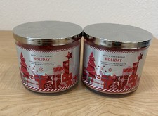 2 NEW Bath Body Works HOLIDAY SCENTED 3-Wick Scented Candle 14.5 oz