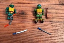 Lote de 2 Mega Bloques Figuras Leonardo Miguel Ángel Tortugas Ninja Adolescentes Mutantes