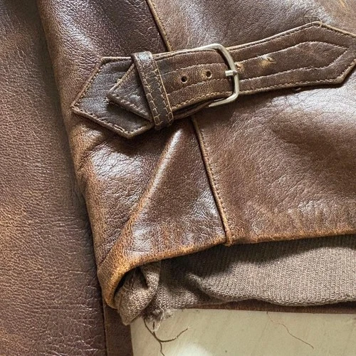 1930s–1940s Aviator Leather Jacket (Approx. Size L) image 8