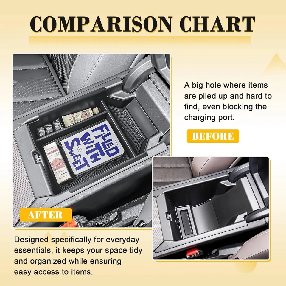 Center Console Organizer for BMW X3 2025-26 Secondary Compartment Expanding Tray Foto 4 de 4
