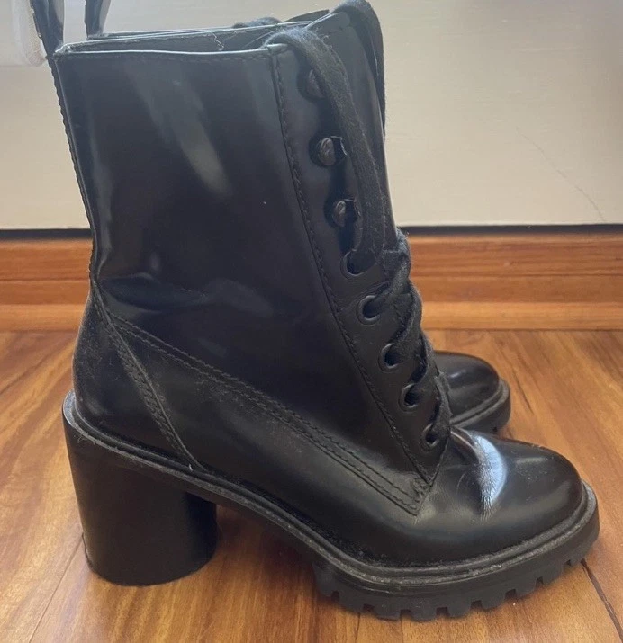 Marc Jacobs Ryder Black leather lace up ankle boots size 36 - Image 2 of 4