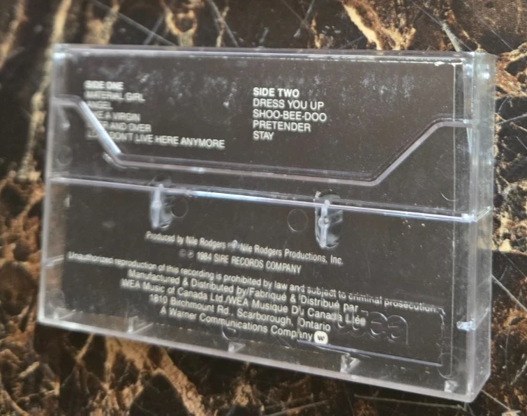 Madonna Like A Virgin original 1984 canadian cassette - Image 2 of 2