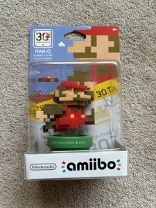Nintendo Super Mario Bros 30th Anniversary Amiibo 8 Bit Mario Classic Figure