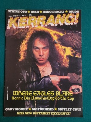 Kerrang! No. 71 June 28-July 11 1984 Illustrated Heavy Metal Magazine Dio 