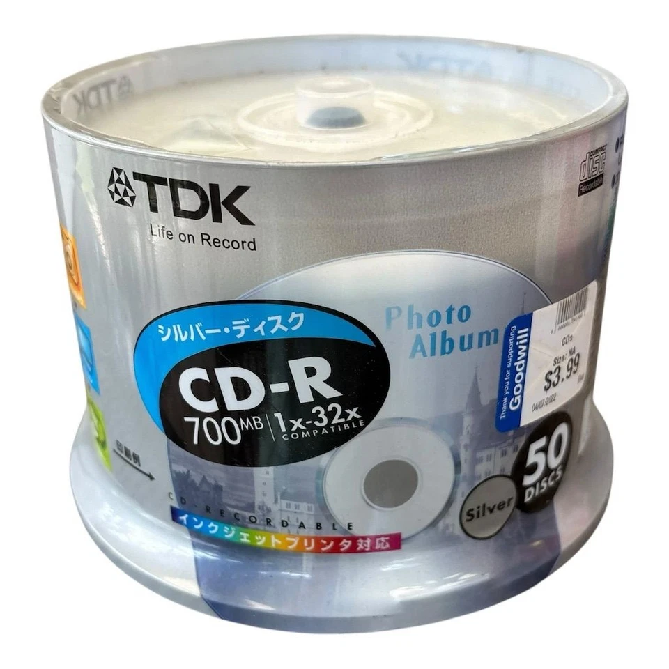 TDK CD-R 700MB 32x Recordable Discs 50 Pack Spindle - Image 2 of 3