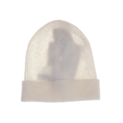 NA-KD, Beanie-Mütze, Größe: ONE SIZE, Alpakawolle/Polyamid, Weiß, Damen #HU4
