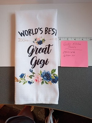 Best Grandma Set Of 2 Towels 16 ×24 ,World S Best Gigi Floral Soft and Absorbent