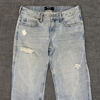 Hollister Low Rise Baggy Jeans Womens 4R Blue Light Wash