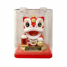 Nodding Head Lion Car Ornament Good Luck Charm for Office Desk, Home