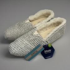 NWT Toms Womens Sz 8 Alpargata White Cozy Sweater Knit Slip On Shoes Ortholite