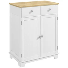 Solid wood countertop cutlery cabinet +2 drawers + doors + adjustable shelves