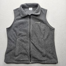 Columbia Men's size Large Charcoal Fleece Zip Vest