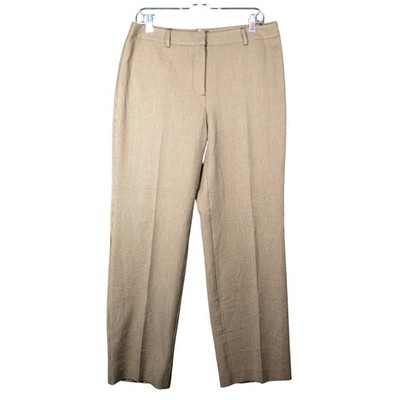 Chicos Womens Pants Brown Black Houndstooth Mid Rise Straight Stretch 1(M)