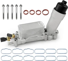 Aluminum Engine Oil Cooler Filter Housing For 17-18 Dodge Jeep Chrysler Ram 3.6L