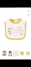 Gerber Baby Girls Little Dreamer Yellow Floral Drool Dribbler Bibs 3-Pack