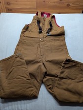 Carhartt Brown Coveralls Quilted Men s Insulated R38-BRN 38x32 Reg Great Conditi
