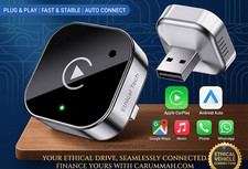 2-in-1 Wired to Wireless CarPlay  Android Auto Adapter USB Dongle Plug  Play