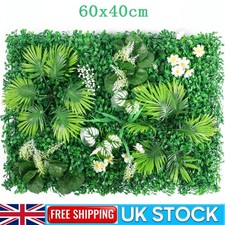 6XARTIFICIAL PLANT WALL MAT FENCE GREENERY PANEL DECOR FOLIAGE HEDGE GRASS 60X40