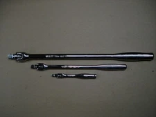 Wright Tool Contour Handle Flex Head Breaker Bar Set 2435 3439 4439 1/4 3/8 1/2