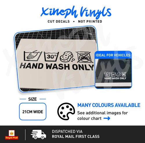 Hand Wash Only vinyl sticker decal car van truck silly window funny jdp handwash