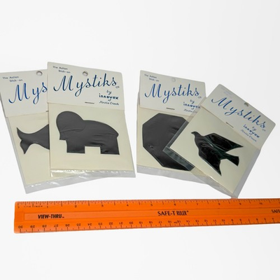 #ad Vintage 70#x27;s Mystiks Stick On Animal Shapes Innovex Fashion Stickers Decals USA $25.50