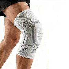 Sport Knieschoner Kniebandage mit Drehknopf Federst&uuml;tze Silikon D&auml;mpfung